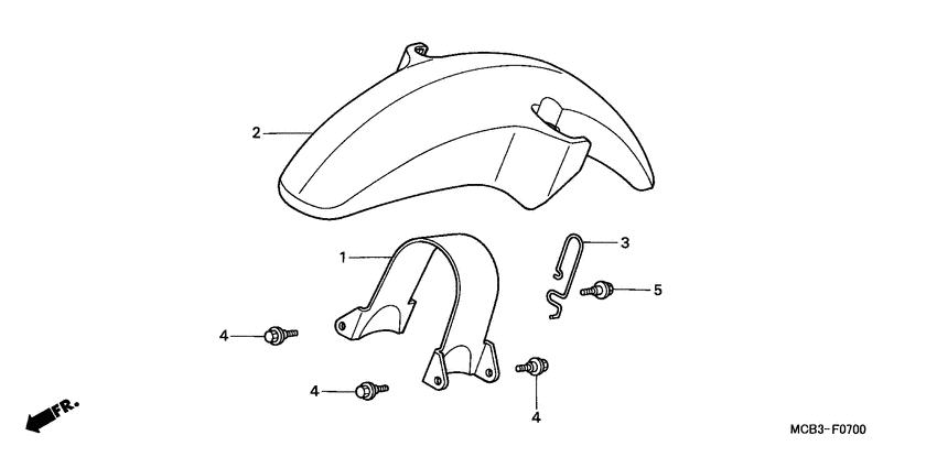XL650V Переднее крыло