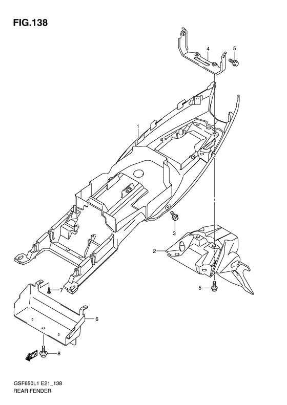 GSF650S Заднее крыло
