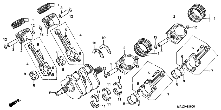 Crankshaft/piston