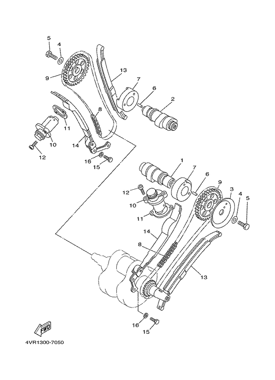 XVS650A Camshaft. chain