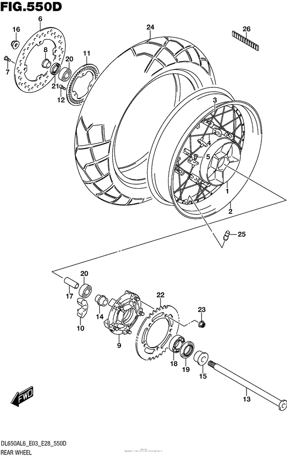 Rear Wheel (Dl650Xal6 E28)