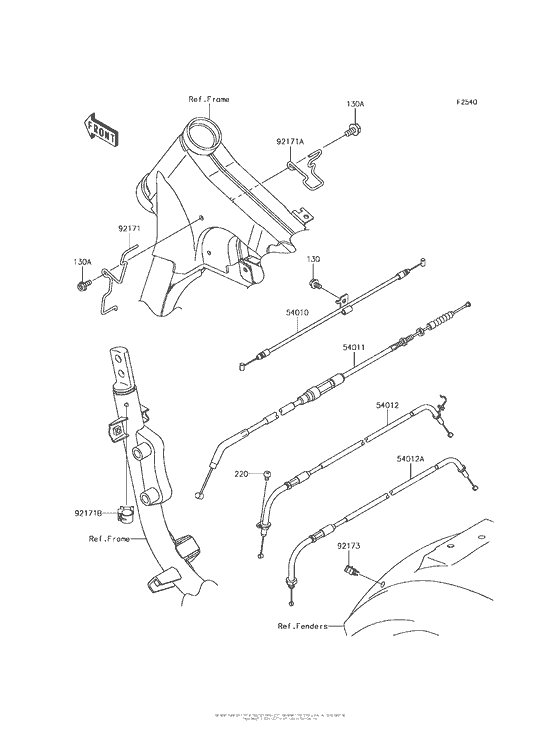 VN900 Тросы управления