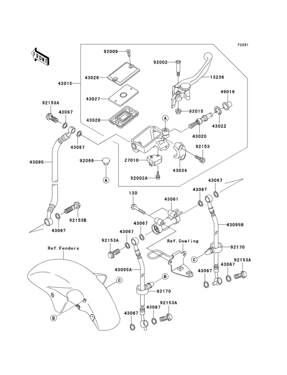 ZX1200 Главный тормозной цилиндр