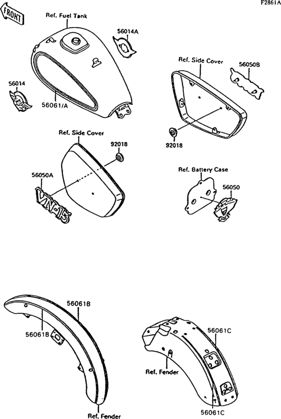 VN1500 Decals(red / gray)