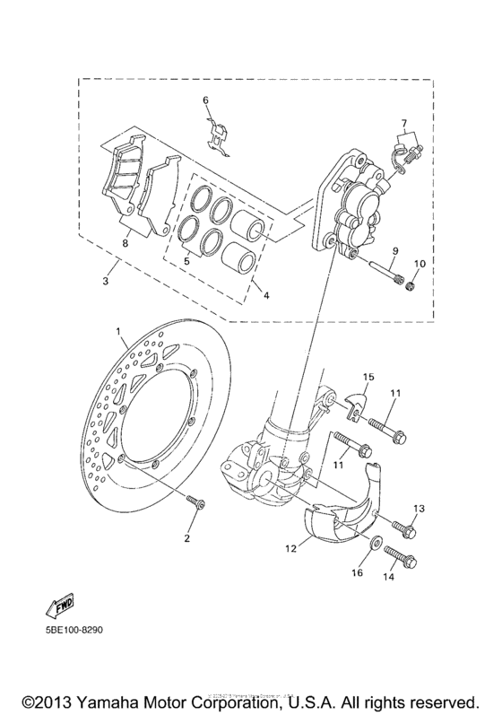YZ426FM Передний суппорт