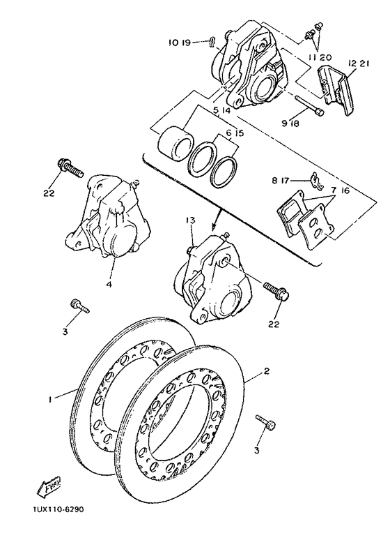 Front brake. caliper