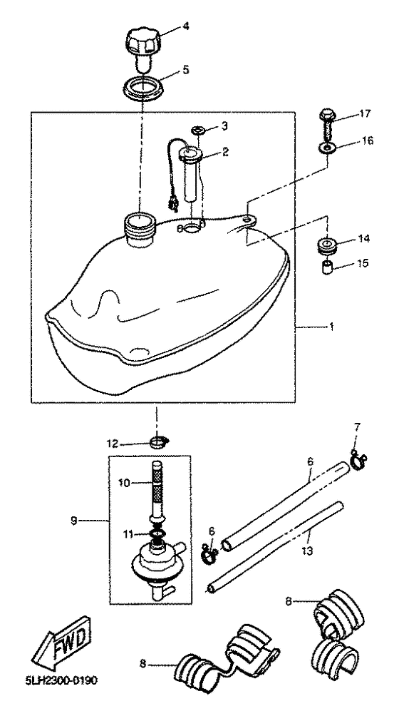EW50 Топливный бак