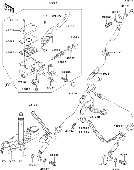 Front master cylinder(a2)
