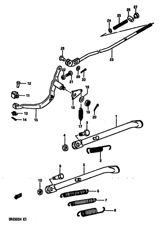 Stand-rear brake