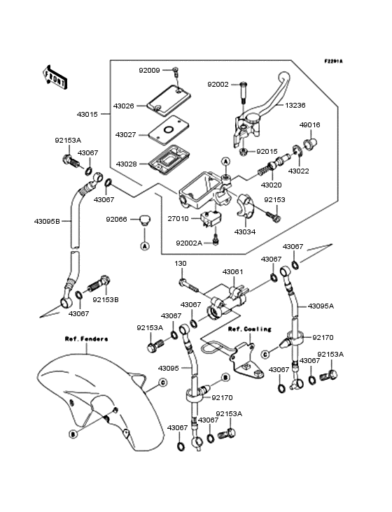 ZX1200 Главный тормозной цилиндр