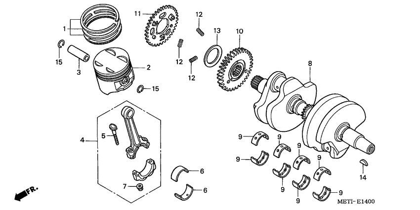 Crankshaft/piston