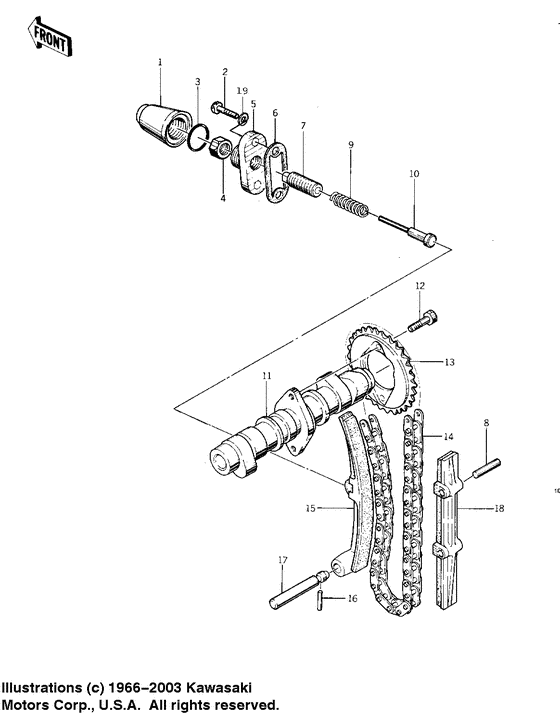Camshaft/chain/tensioner