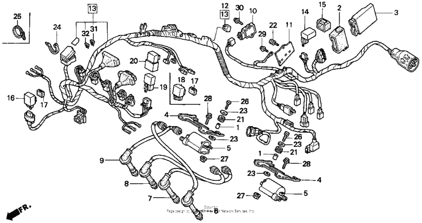 F3 wire harness 95-96