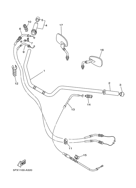 Steering handle & cable