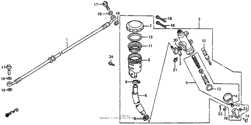 Rear brake master + cylinder