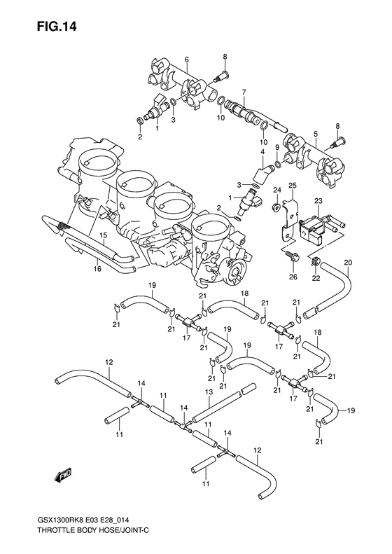 Throttle body hose/joint