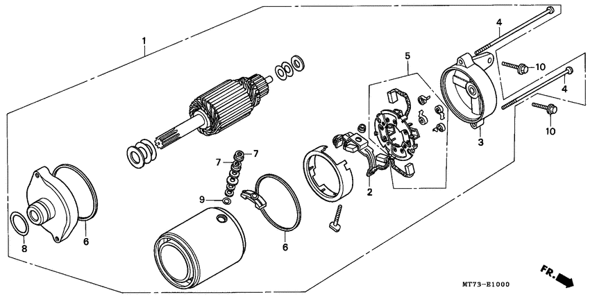 NR750 Стартерный мотор