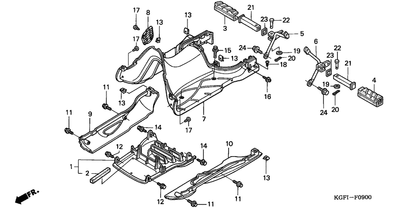 Floor panel/pillion step