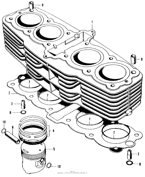 Cylinder + piston