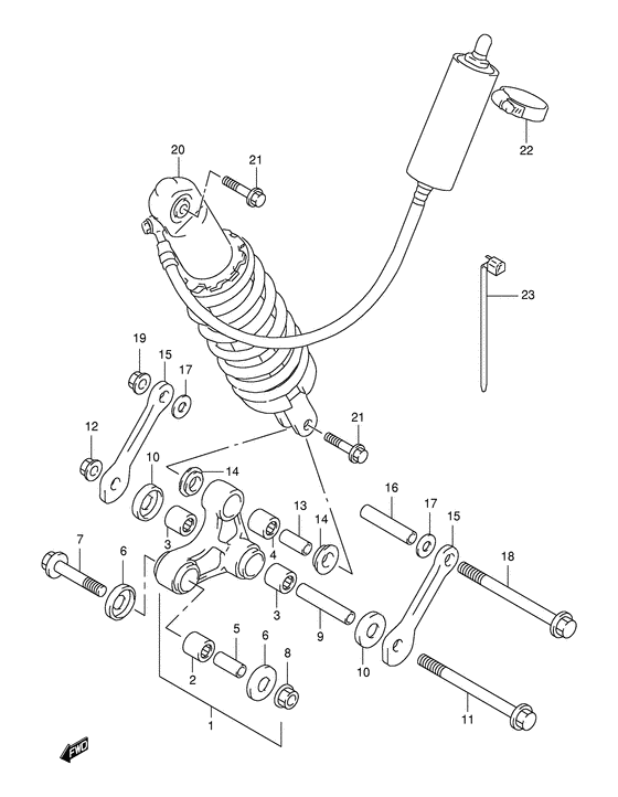 XF650 Втулки заднего рычага