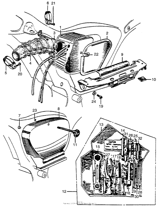Air cleaner + tools