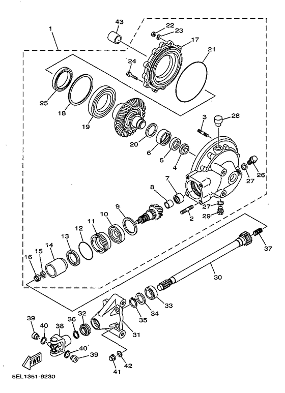 XVS1100 Ведущий вал