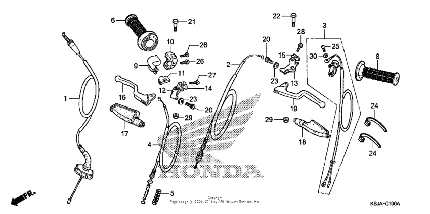 Handle lever + cable