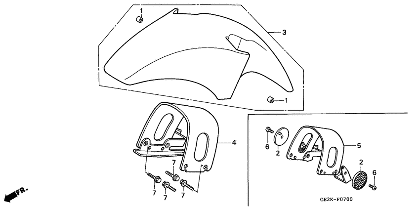 NSR50S Переднее крыло