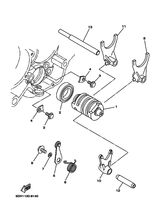 Shift cam & fork