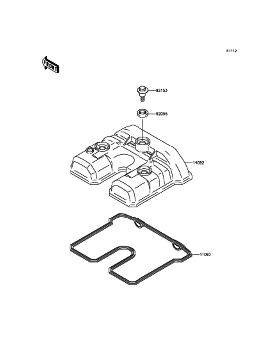 KLX250 シリンダヘッドカバー
