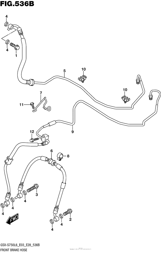 Front Brake Hose (Gsx-S750Al6 E28)