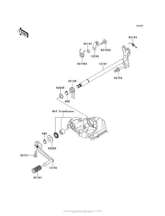 ZX1400 Механизм переключения передач
