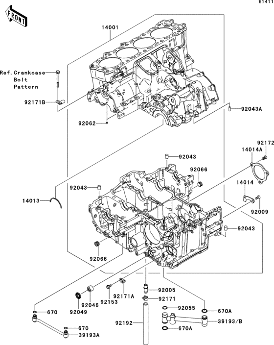 ZG1400 Картер двигателя