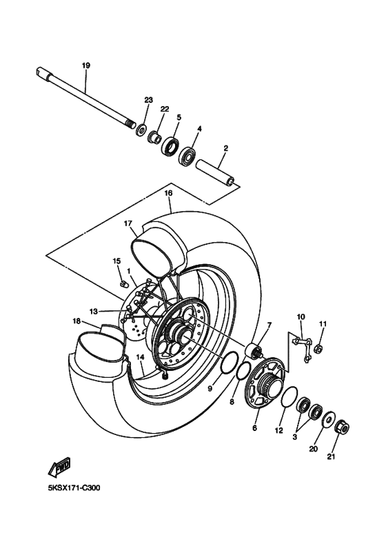 Заднее колесо for spoke wheel