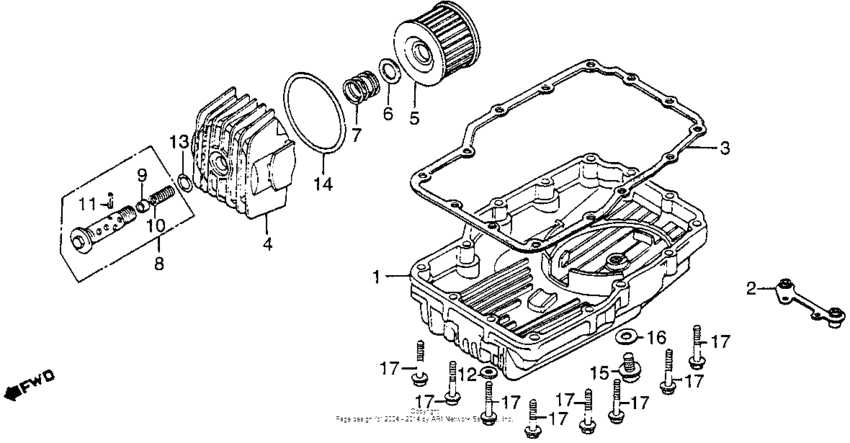 Oil filter + oil pan