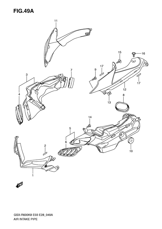 Air intake pipe