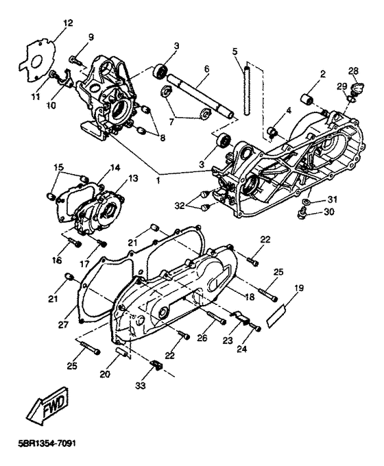 YQ50 Картер двигателя