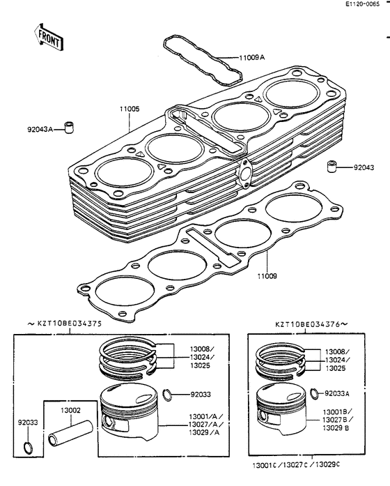 Cylinder/pistons