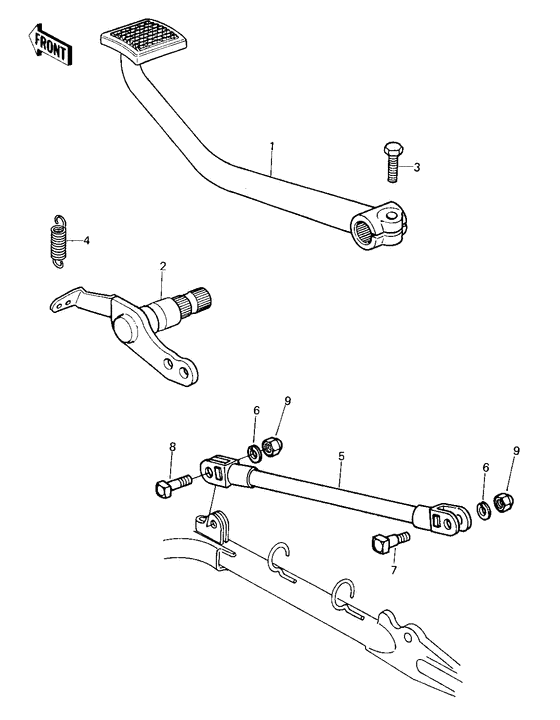 KZ750 Педаль тормоза