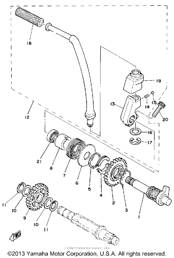 DT125G Кик стартер