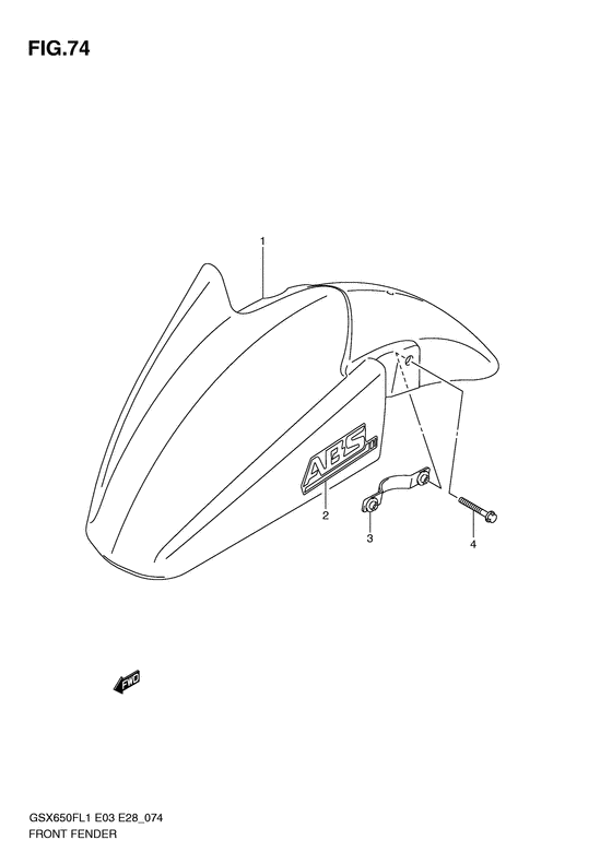 GSX650F (ABS) Переднее крыло
