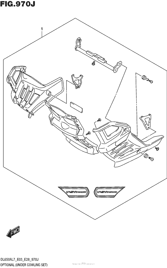 DL650X (ABS) Optional (Under Cowling Set) (Dl650Al7 E33)
