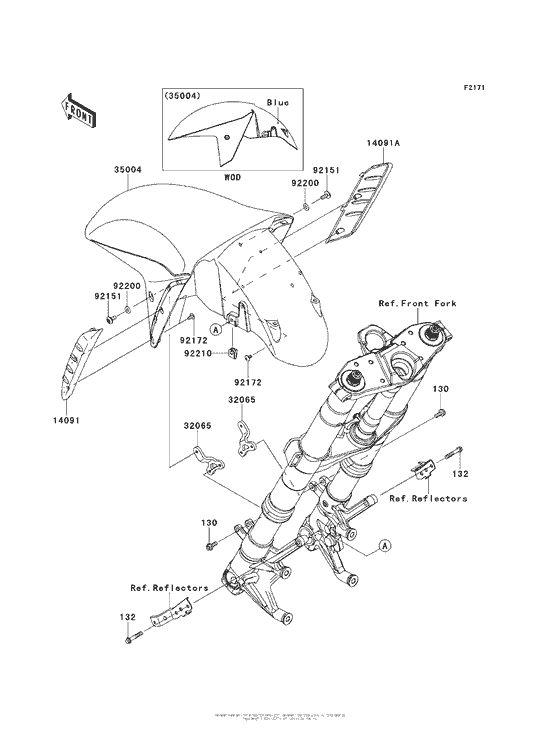 ZG1400 Крыло переднее