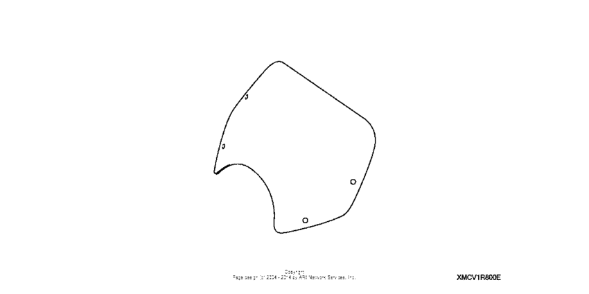 VTX1300C Boulevard shield (smoke)