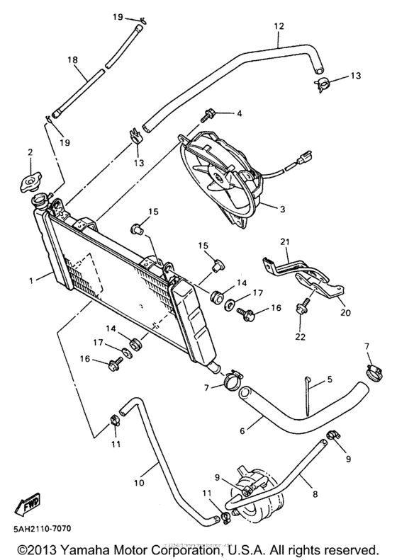 YZF600RJ Радиатор и Патрубки