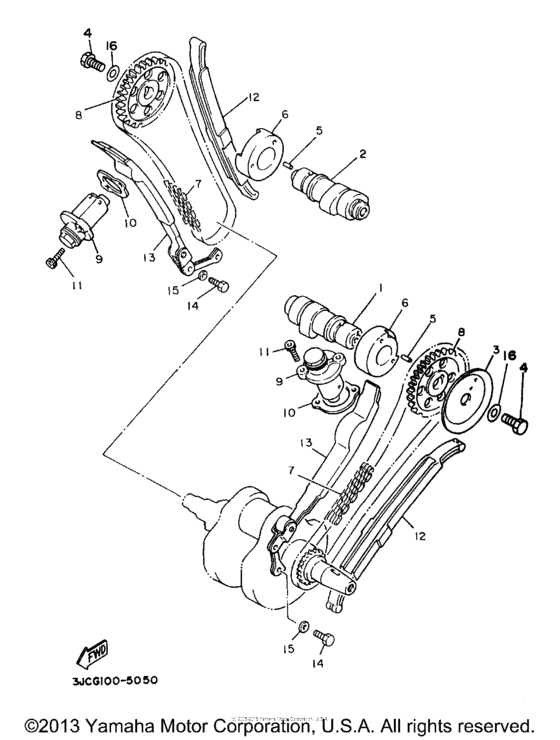 XV535J Цепь механизма газораспределения