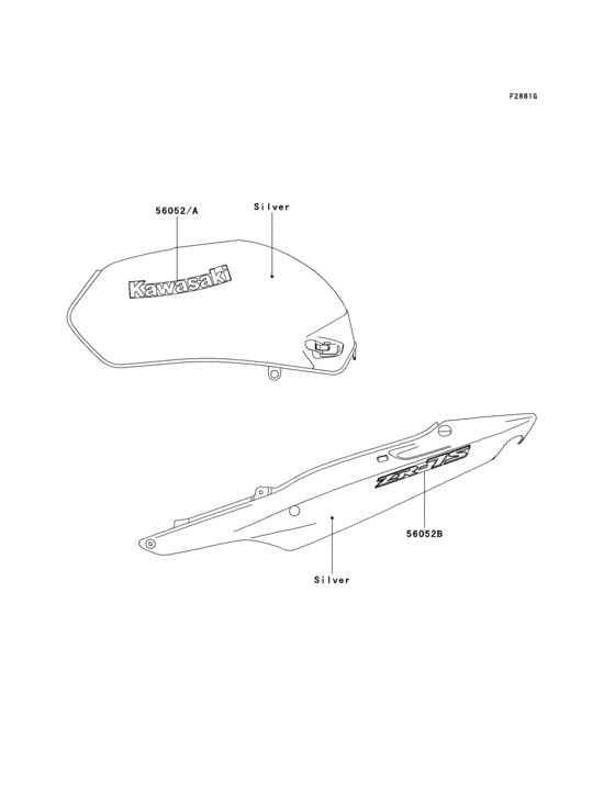 ZR750 Decals(silver)(h4 / h5)