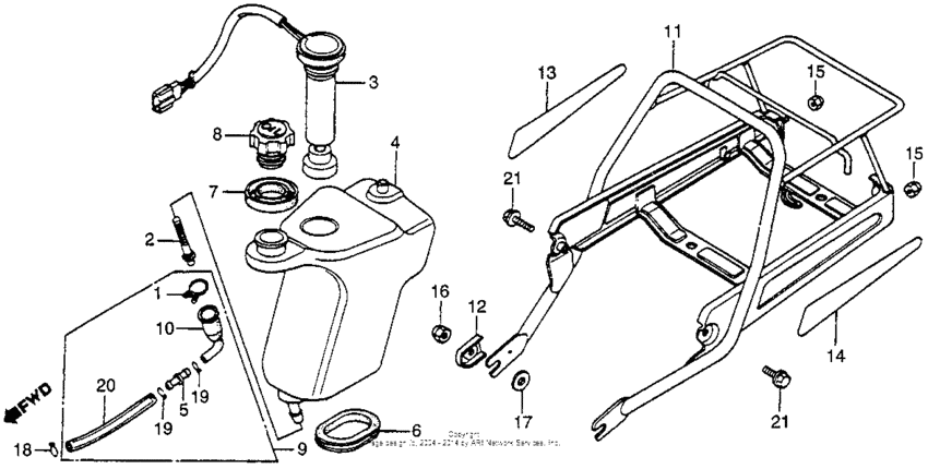 Oil tank + rear carrier