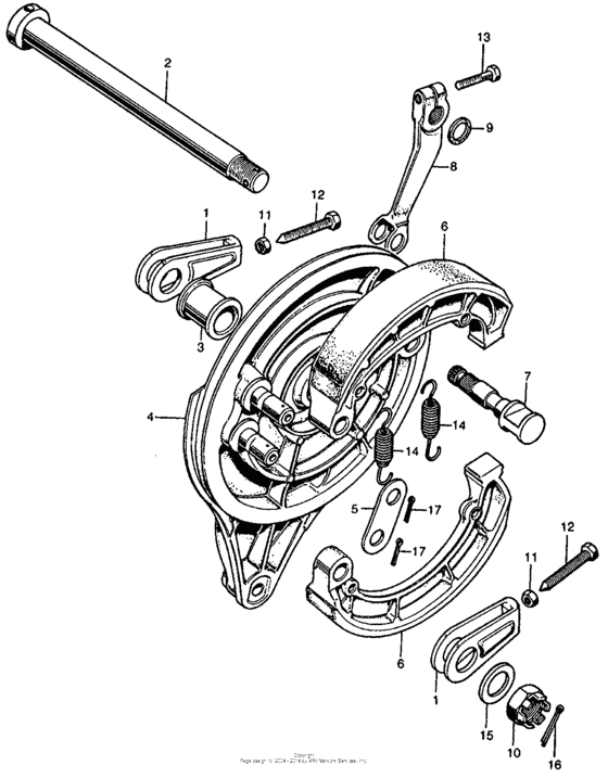 Rear brake + panel