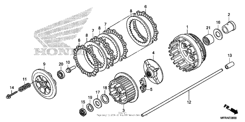 VT1300CS (ABS) Сцепление